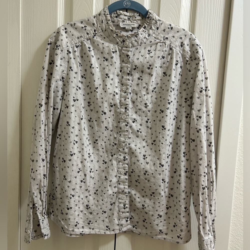 beachlunchlounge Jack of Hearts Button Down Blouse